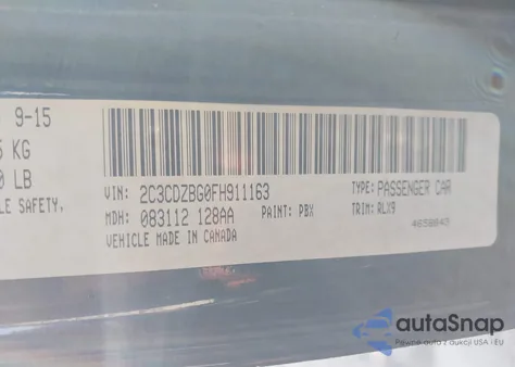 2015 Dodge Challenger Sxt Plus z USA, uszkodzony, nr VIN 2C3CDZBG0FH911163